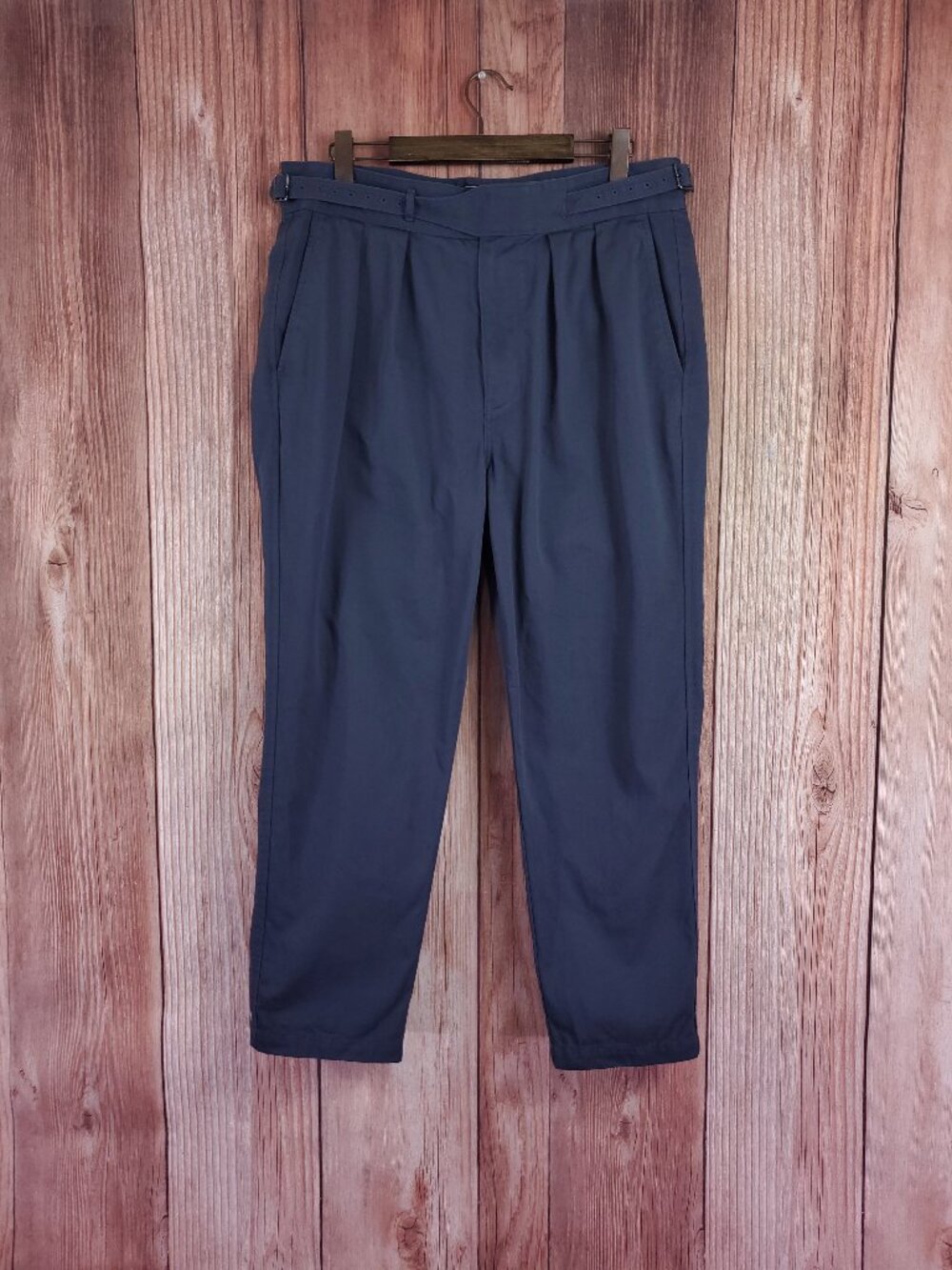 Todd Snyder Gurkha Pants Mens 36x27.5 Double Pleated Italian Cotton Navy Chino
